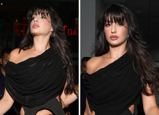 Nora Fatehi’s Rs 62k black cowl top and mocha brown pants redefine experimental chic