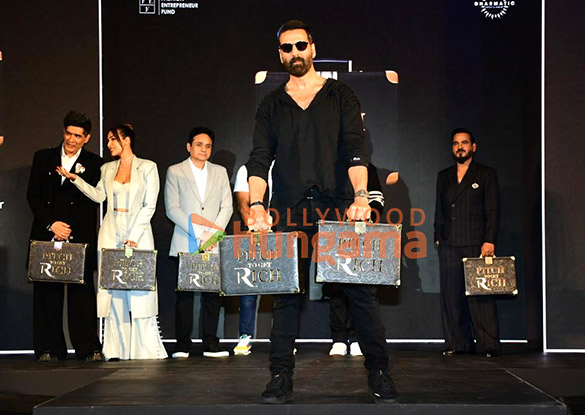 photos akshay kumar karan johar malaika arora and others snapped at pitch to get rich press conference in bandra 3