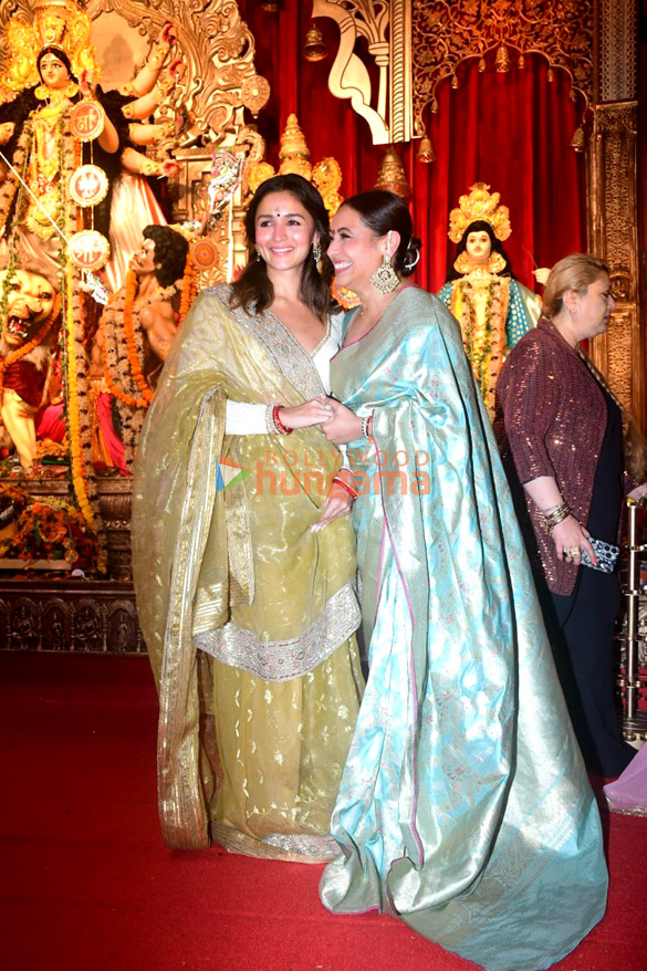 photos alia bhatt rani mukerji karan johar kajol and others snapped at 79th north bombay sarbojanin durga puja 3