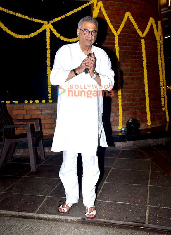 photos boney kapoor snapped at his office for diwali pooja 3