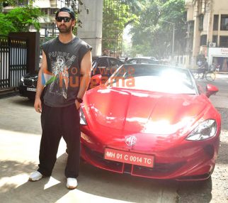 Photos: Lakshya snapped with his new car in Juhu