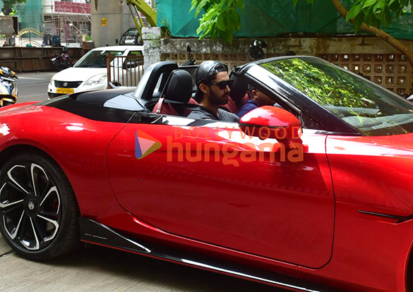 photos lakshya snapped with his new car in juhu 4