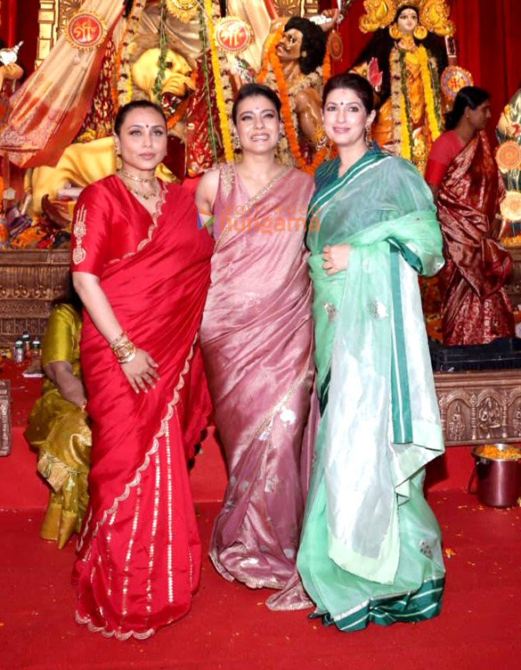 photos priyanka chopra jonas ranbir kapoor rani mukerji kajol and others snapped during durga puja at north bombay sarbojanin 3