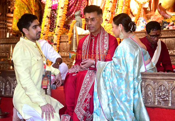 photos rani mukerji karan johar kajol and others snapped at 79th north bombay sarbojanin durga puja 1