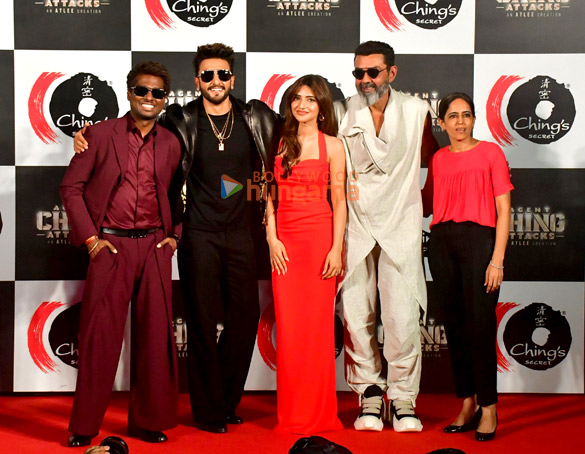 photos ranveer singh bobby deol atlee and sreeleela attend the launch of chings desi chinese advertisement 5