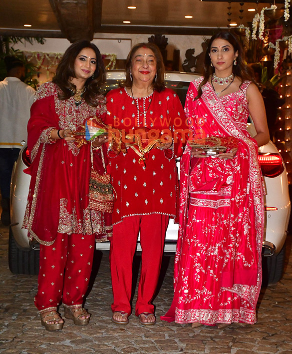 photos raveena tandon geeta basra mira rajput kapoor and others snapped at anil kapoors residence for karwa chauth 2