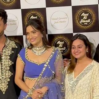 Ankita Lokhande in a dazzling lilac saree