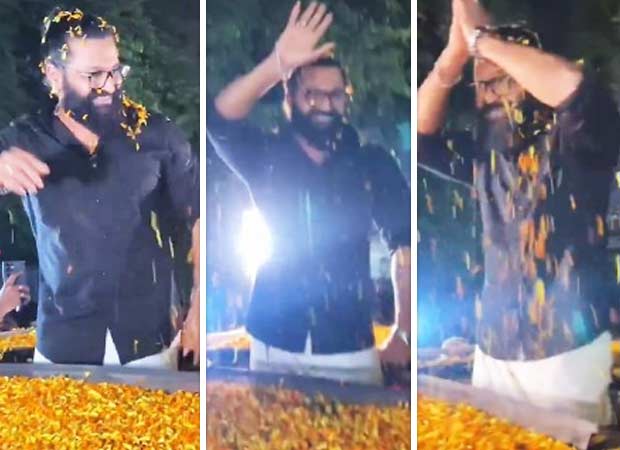 Rishab Shetty receives thunderous welcome outside Gaiety Galaxy for Kantara: Chapter 1