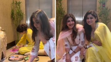 Shilpa and Shamita Shetty add a creative twist to Diwali rangoli making, watch