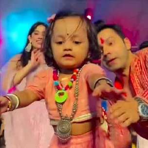 Varun Dhawan, Janhvi Kapoor melt hearts dancing with a little girl during Sunny Sanskari Ki Tulsi Kumari promotions; video goes viral
