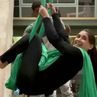 Practicing for lady Tarzon? Nikita Dutta