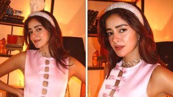 Ananya Panday channels Bae in Rebecca Vallance’s bonded-satin mini dress with sculpted tulip skirt
