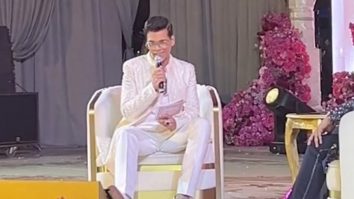 Karan Johar in his element hosting Koffee with Karan at a wedding