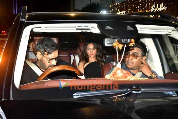 photos ajay devgn rakul preet singh r madhavan meezaan jafri and luv ranjan snapped promoting their film de de pyaar de 2 1