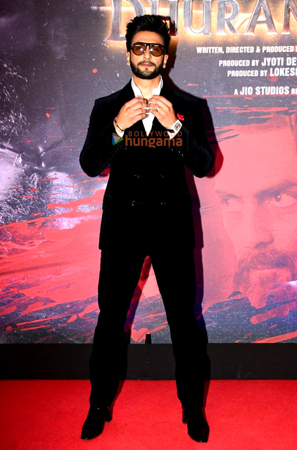 photos ranveer singh r madhavan arjun rampal and others snapped at the trailer launch of dhurandhar 2