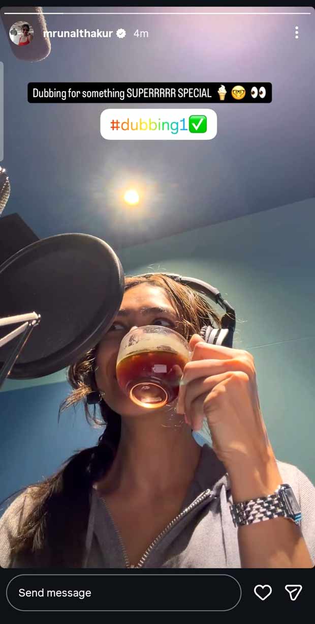 Mrunal Thakur drops hint from dubbing studio, calls it ‘super special’; watch