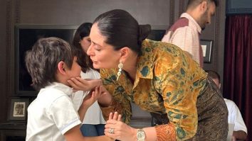 Kareena Kapoor Khan stuns in chic fringe outfit, shares a tender moment with son Jeh; watch