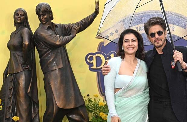 Shah Rukh Khan and Kajol unveil DDLJ bronze statue in London’s Leicester Square