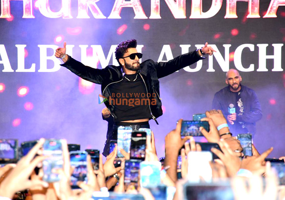 photos ranveer singh and others grace the music launch of their film dhurandhar 1