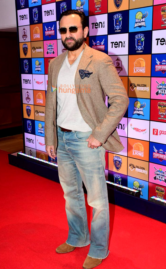 photos saif ali khan and others grace the season 3 player auction of indian street premier league ispl 5