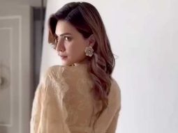 Kriti Sanon in a dreamy beige saree