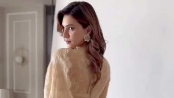 Kriti Sanon in a dreamy beige saree