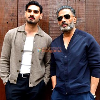 Photos: Ahan Shetty and Suniel Shetty snapped in Juhu