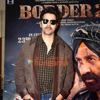 Photos: Varun Dhawan and Ahan Shetty snapped promoting Border 2