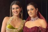 The beautiful bride & her gorgeous sister! Nupur & Kriti Sanon
