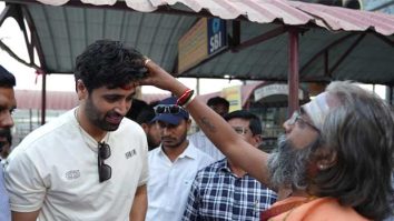 Adivi Sesh visits Bhadrakali Temple as Dacoit promotions begin with first song launch