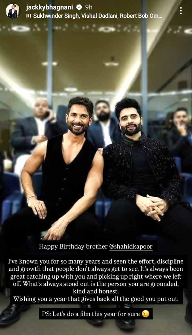 Jackky Bhagnani shares birthday wish for Shahid Kapoor; sparks collaboration buzz