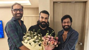 Peddi producer Venkata Satish Kilaru and director Buchi Babu Sana wish Ram Charan on the birth of twins
