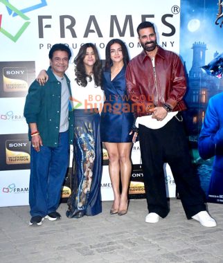 Photos: Akshay Kumar, Wamiqa Gabbi, Rajpal Yadav and Ektaa R Kapoor snapped promoting Bhooth Bangla on the sets of Wheel Of Fortune