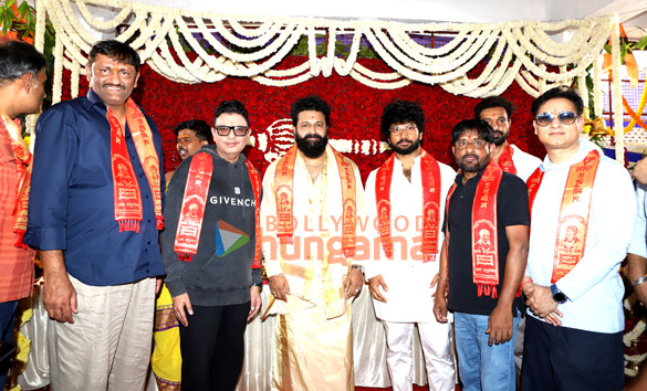 photos bhushan kumar rishab shetty and others snapped at the grand muhurat ceremony of their film jai hanuman 1