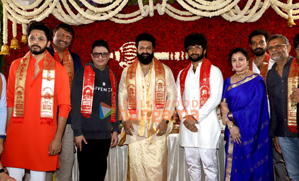 photos bhushan kumar rishab shetty and others snapped at the grand muhurat ceremony of their film jai hanuman 4