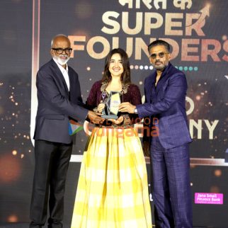 Photos: Suniel Shetty, Jannat Zubair, Ashnoor Kaur and Shakti Mohan snapped at Rs. 100 crore milestone celebration of Bharat Ke Super Founders