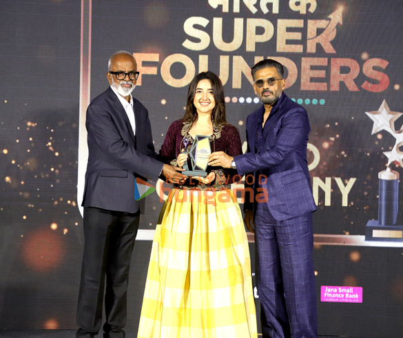 Photos: Suniel Shetty, Jannat Zubair, Ashnoor Kaur and Shakti Mohan snapped at Rs. 100 crore milestone celebration of Bharat Ke Super Founders