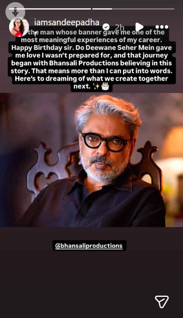 Sandeepa Dhar drops emotional birthday wish for Sanjay Leela Bhansali; leaves fans curious about their next collaboration