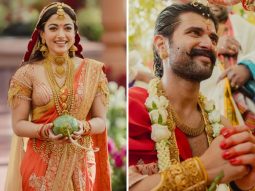Vijay Deverakonda and Rashmika Mandanna Wedding: From temple gold to Vanasingaram weave, their looks are Deccan royalty redefined