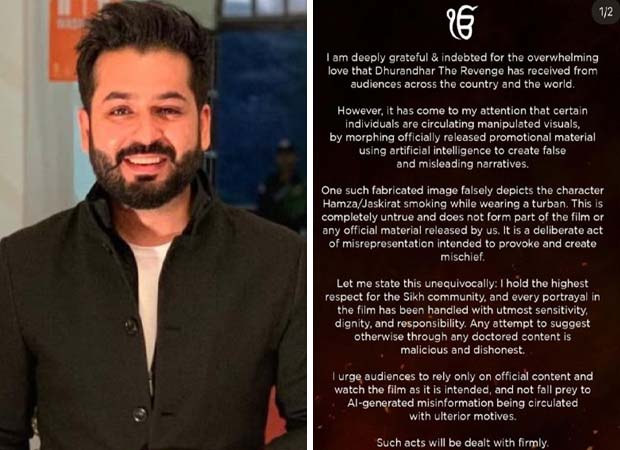 Aditya Dhar warns against AI-manipulated Dhurandhar: The Revenge visuals, calls them “malicious and misleading”