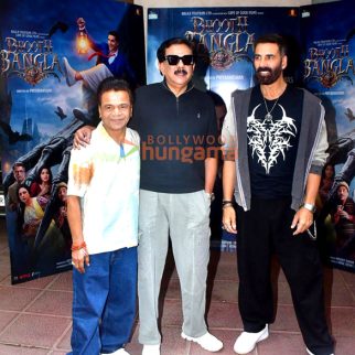 Photos: Akshay Kumar, Rajpal Yadav, Priyadarshan snapped promoting their film Bhooth Bangla