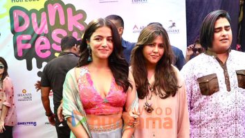Photos: Ektaa R Kapoor and Wamiqa Gabbi snapped promoting Bhooth Bangla at Holi bash