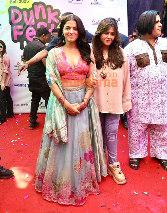 photos ektaa r kapoor and wamiqa gabbi snapped promoting bhooth bangla at holi bash 3