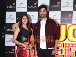 Photos: Mrunal Thakur and Adivi Sesh snapped promoting Dacoit on the sets of Laughter Chefs