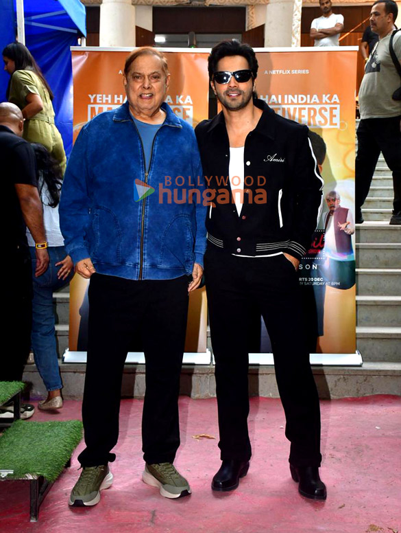 photos varun dhawan and david dhawan snapped on the sets of the great indian kapil show 2