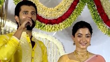 After ViRosh wedding festivities, Rashmika Mandanna steps out in a Rs 3,450 peach mulmul saree