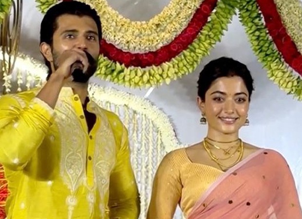 After ViRosh wedding festivities, Rashmika Mandanna steps out in a Rs 3,450 peach mulmul saree