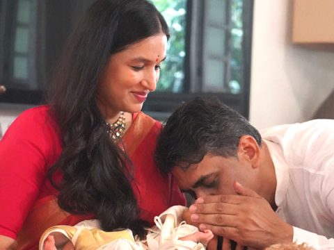 Madhu Mantena and Ira Trivedi name their first child ‘Neel Chaitanya Mantena’; share glimpses of Namkaran ceremony