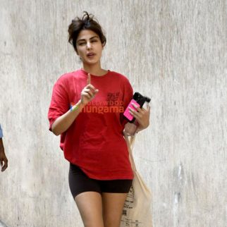 Photos: Rhea Chakraborty spotted outside the gym in Bandra