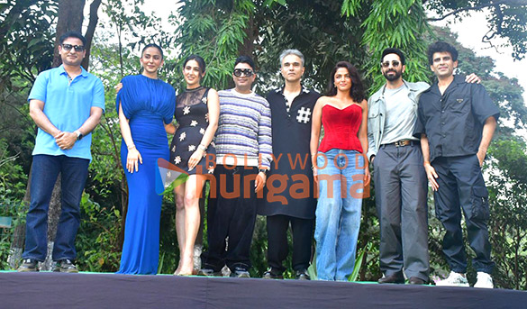 photos ayushmann khurrana sara ali khan rakul preet singh wamiqa gabbi and others grace the trailer launch of pati patni aur woh do at sanjay gandhi national park 26 5